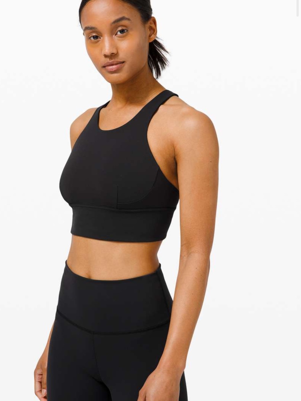 lululemon athletica Black High-Neck Sports Crop
